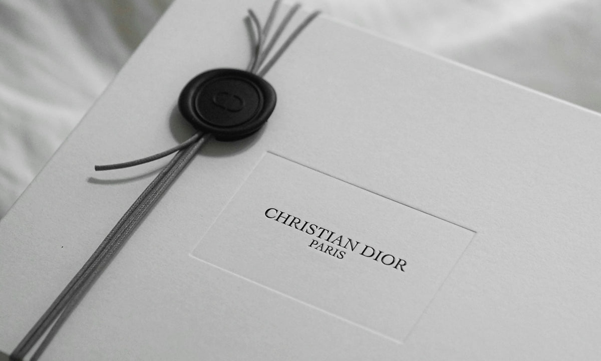 Christian dior gift box with wax seal