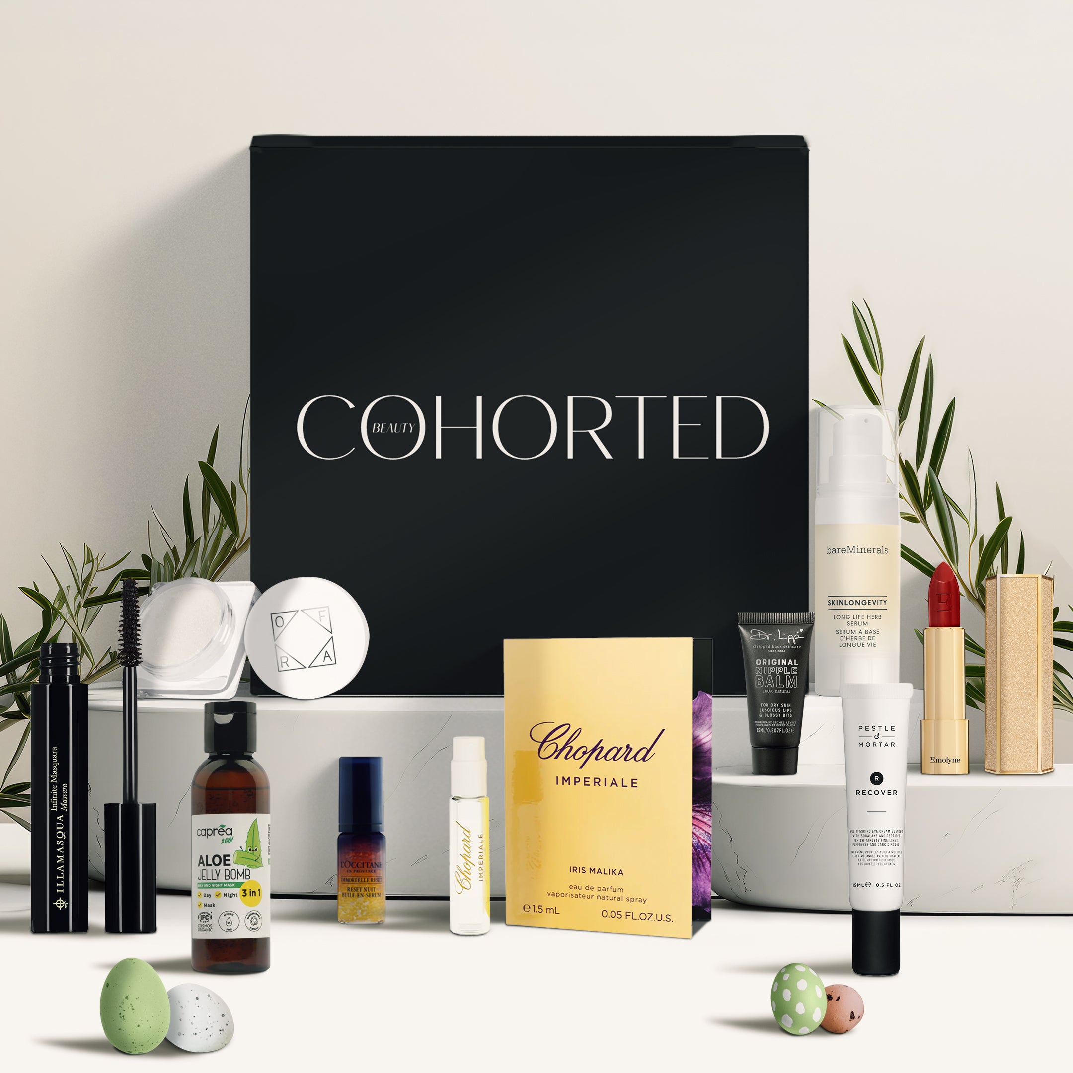 Cohorted, Easter Edit, Limited Edition, Beauty Box, cosmetics, makeup, skincare, fragrance, luxury, gifts, gift UK